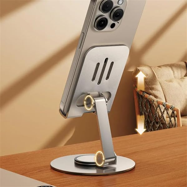 Pbuddy Aluminum Alloy Desk Mobile Phone Holder 360 Turntable Adjustable Table Cell Phone Stand Pbuddy Aluminum Alloy Desk Mobile Phone Holder 360 Turntable Adjustable Table Cell Phone Stand